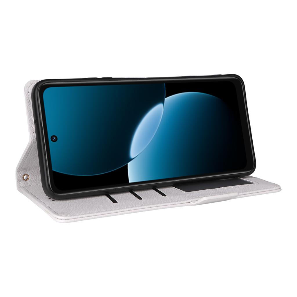 For Huawei Enjoy 80 Case with Wrist Strap Litchi Texture PU Leather Wallet Phone Cover