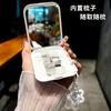 Cute Cartoon Foldable Mirror Comb Combo Portable Travel Beauty Accessory Compact Daily Tool Lovely Practical Student Gift Makeup