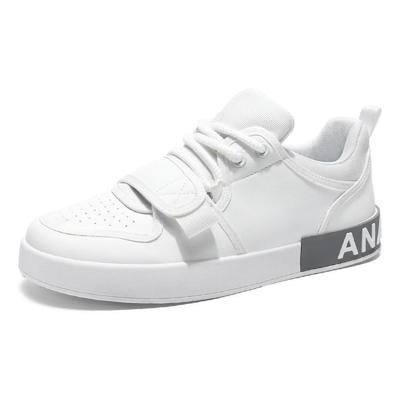 

Повседневные низкие кеды на липучке и шнуровке, летние, кожаный верх, тренд, маленькие белые кеды, модные, для улицы, под комбинезон, плоская подошва 44