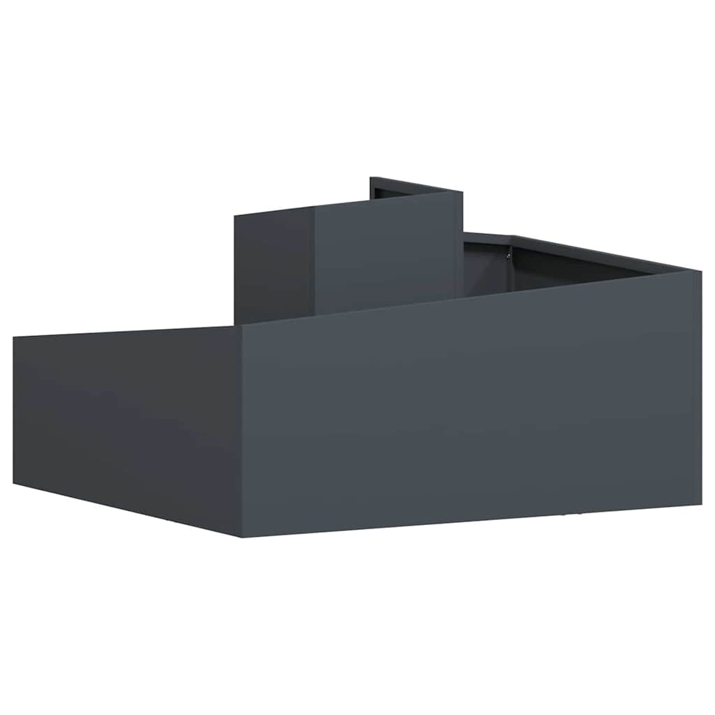 Garden Planter Anthracite 80 X 80 X 50 Cm