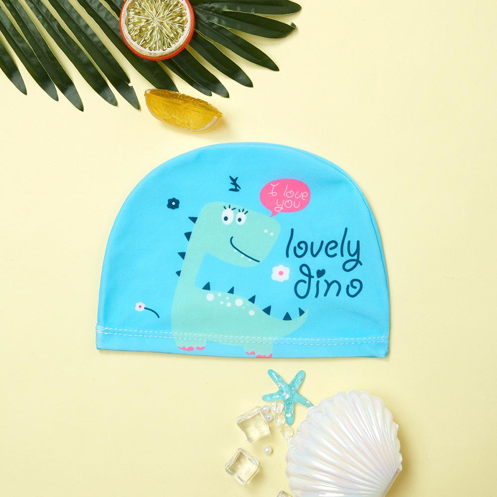 Kids Swim Cap Cartoon Pattern High Elastic Ear Protection Breathable for Pool Swimming Boys Girls Comfort Fit