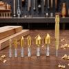 6pcs 90 Degree Countersink Drill Bit Set 5 Flute Chamfering Tool  Woodworking Drilling