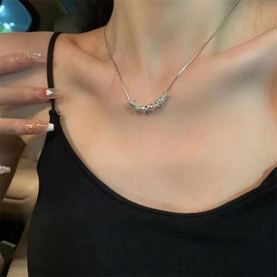 Cold Wind Simple Broken Silver Collarbone Chain New Trendy Exquisite Niche Design Necklace Women