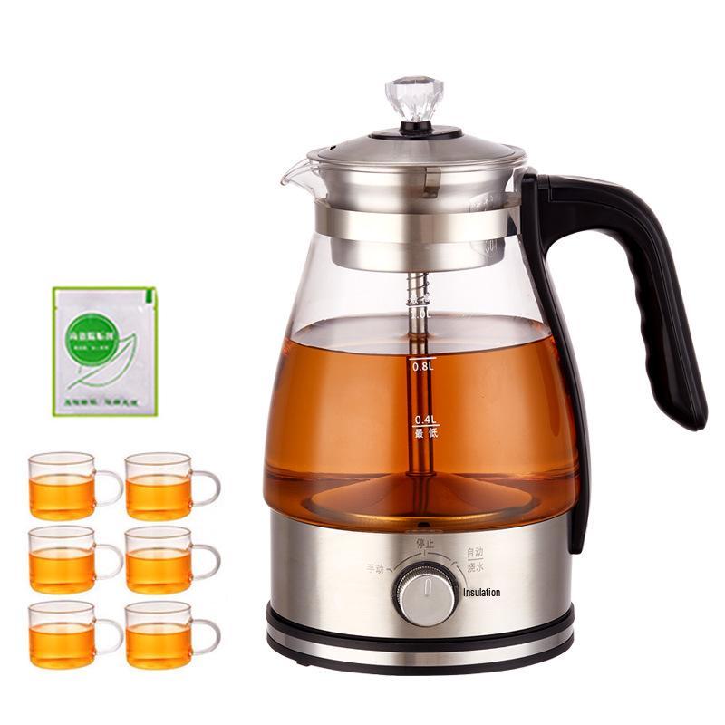Electric Glass Spray Tea Maker, Large Capacity Steaming Kettle, Black Tea Health Pot