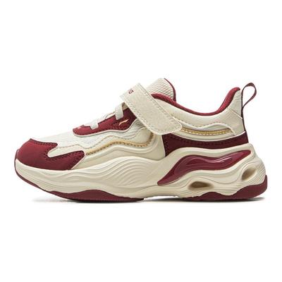 Li Ning Kinder Sport Lifestyle Serie Bequeme Weiche Vielseitige Trendige Einfache Low-Top Freizeitschuhe Kinder Freizeitschuhe Hellrot YKNV006-3