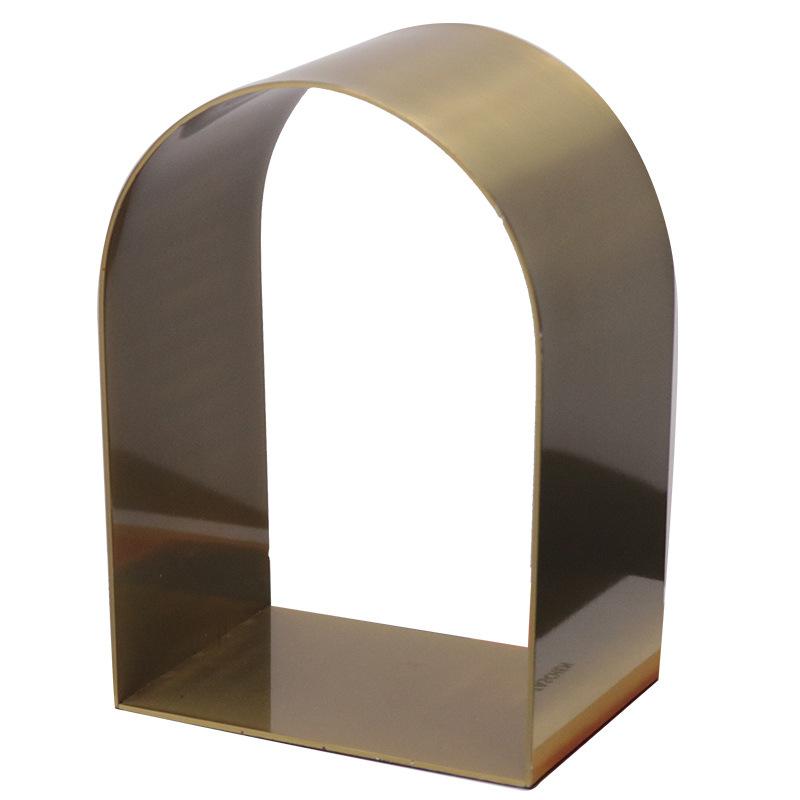 Golden Arches Geometric Hollow Semicircle Metal Handicraft Handicraft Sculpture Metal Figurine Room Decoration Accessories