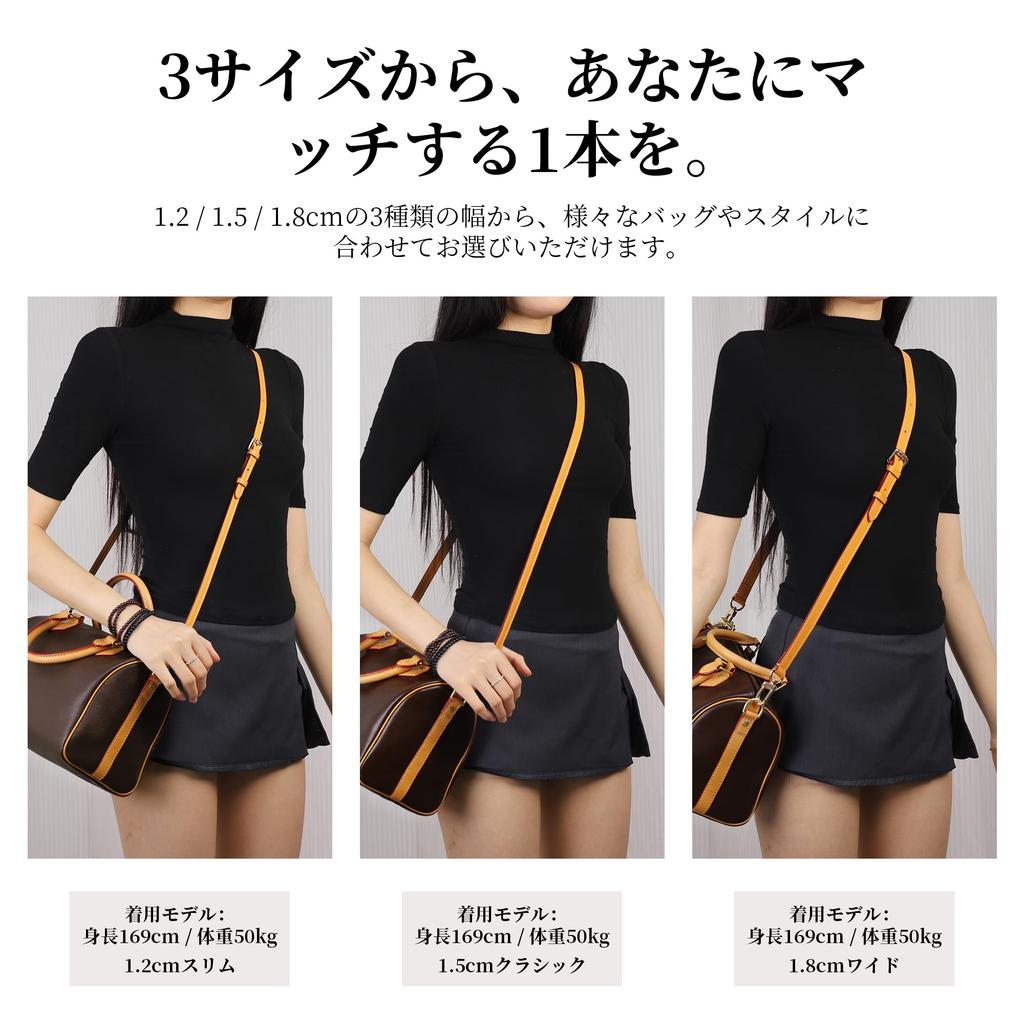 DGAZ Speedy Replacement Shoulder Strap/Crossbody Bag DIY Strap (1.8CM*120CM, Beeswax-Tanned Leather)