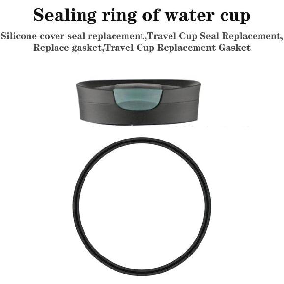 5Pcs Black Replacement Rubber Lid Ring Compatible with Travel Mug 16oz & 20oz Gasket Seals Lid for Ulated Stainless Steel Tumblers, Coffee Cups