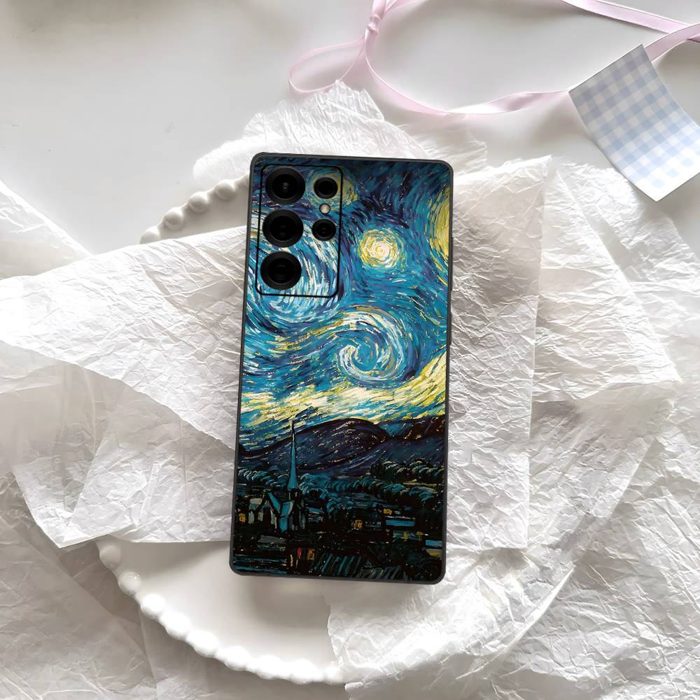 Van Gogh Starry Sky Phone Case For Samsung S 24 Fe 25 Ultra Plus 20 Lite 21 30 22 23 24 22 Ultra 5G Fundas