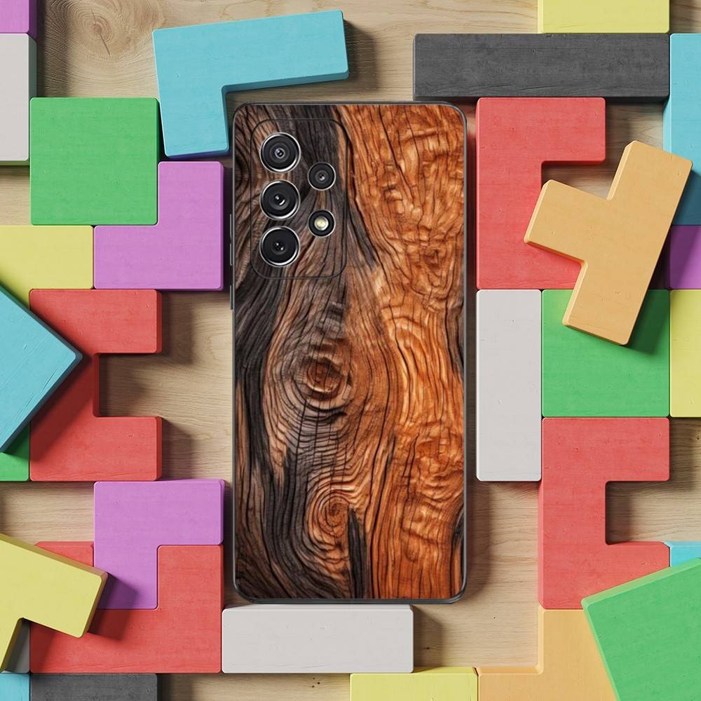 Natural Wood Pattern Phone Case For Samsung S22,S21,S20,S10,S9,S25,S24,S23,Ultra,FE,Plus,Lite,Soft Silicone Black
