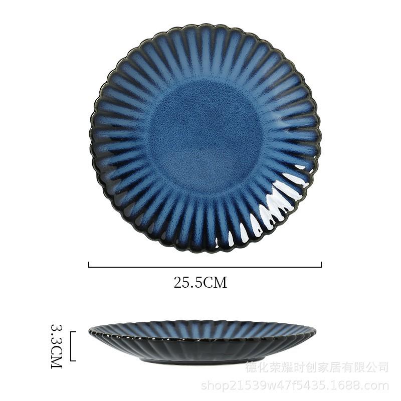 Japanese Retro Ceramic Dinnerware Set Handmade Glazed Stoneware Bowls Plates Home Dining Tableware