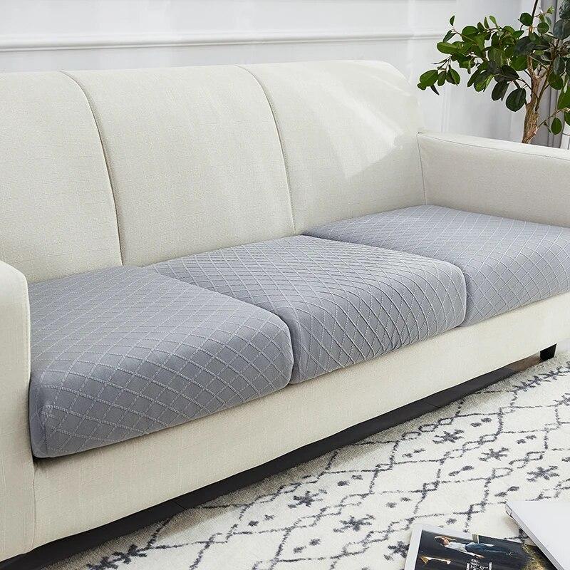 1/2/3/4 Seater Jacquard Sofa Cushion Cover for Living Room Elastic Seat Protector Case Stretch for Furniture Pet Kid Sofa Covers