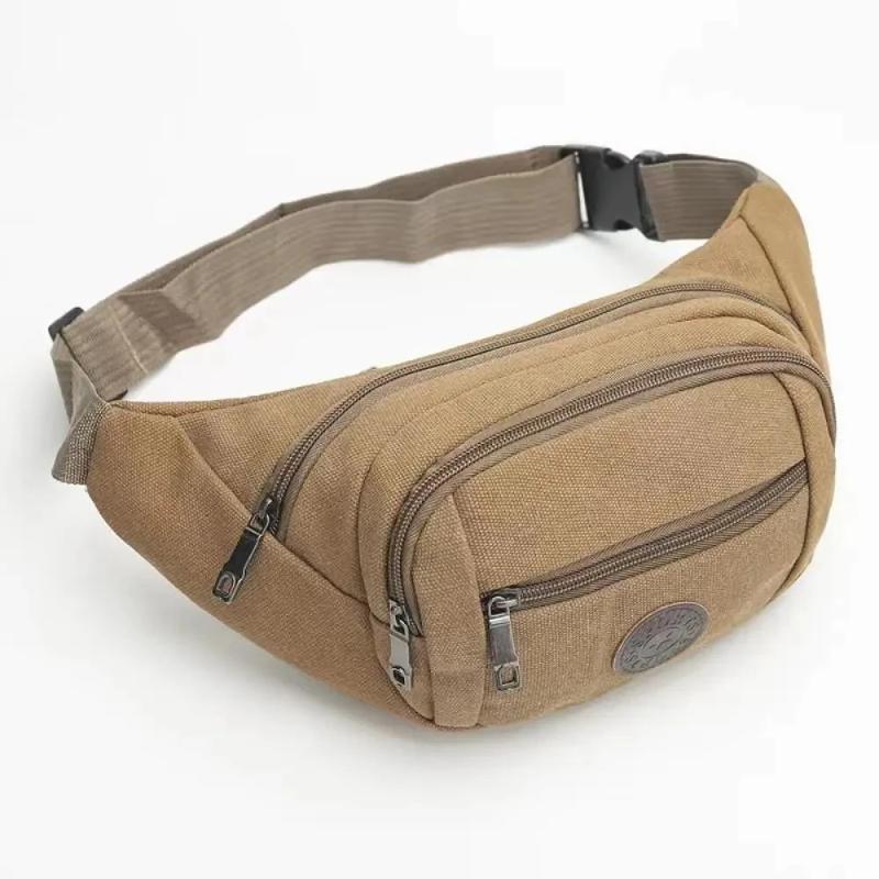 Casual Canvas Waist Bag Waist Bag Mobile Phone Bag Banana Bag Fanny Pack Men