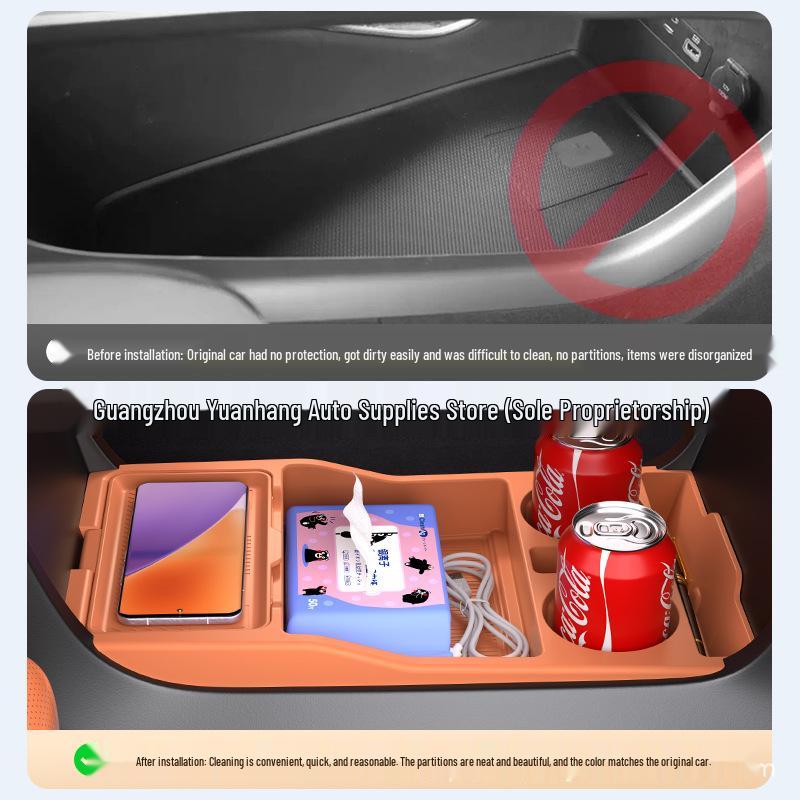 Compatible with 25 Chery Fengyun A9 Models: Center Console Lower Storage and Glasses Organizer Car Accessories.