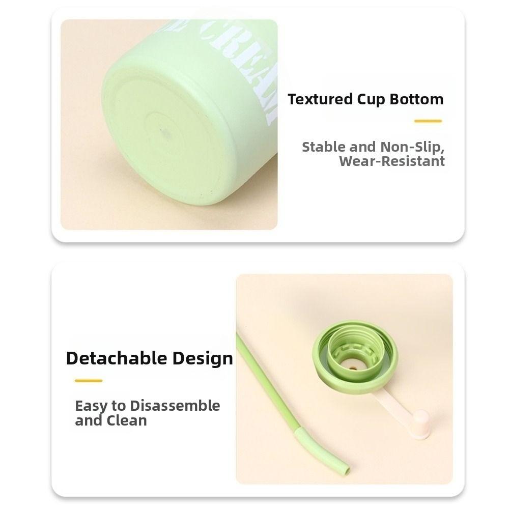 1000ml Thermal Water Bottle Creative Drinking Straw Cup Coffee Tumbler Cold Beverages Cups  Sports