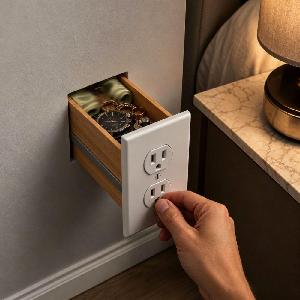Recessed Design Recessed Hidden Storage Cabinet Embedded Secret Safe Cabinet Home Decoration