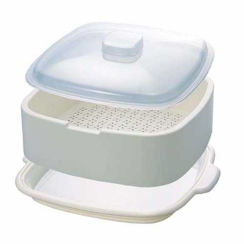 Seiei Mushitaro New Type Microwave Steamer (18534) - Microwave Oven Accessories, Steamer, Steamed Food, Warm Vegetables, Made in Japan, Quick Cooking,