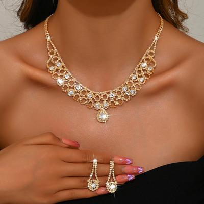 Módní šperky sada náhrdelník náušnice pro ženy dámy