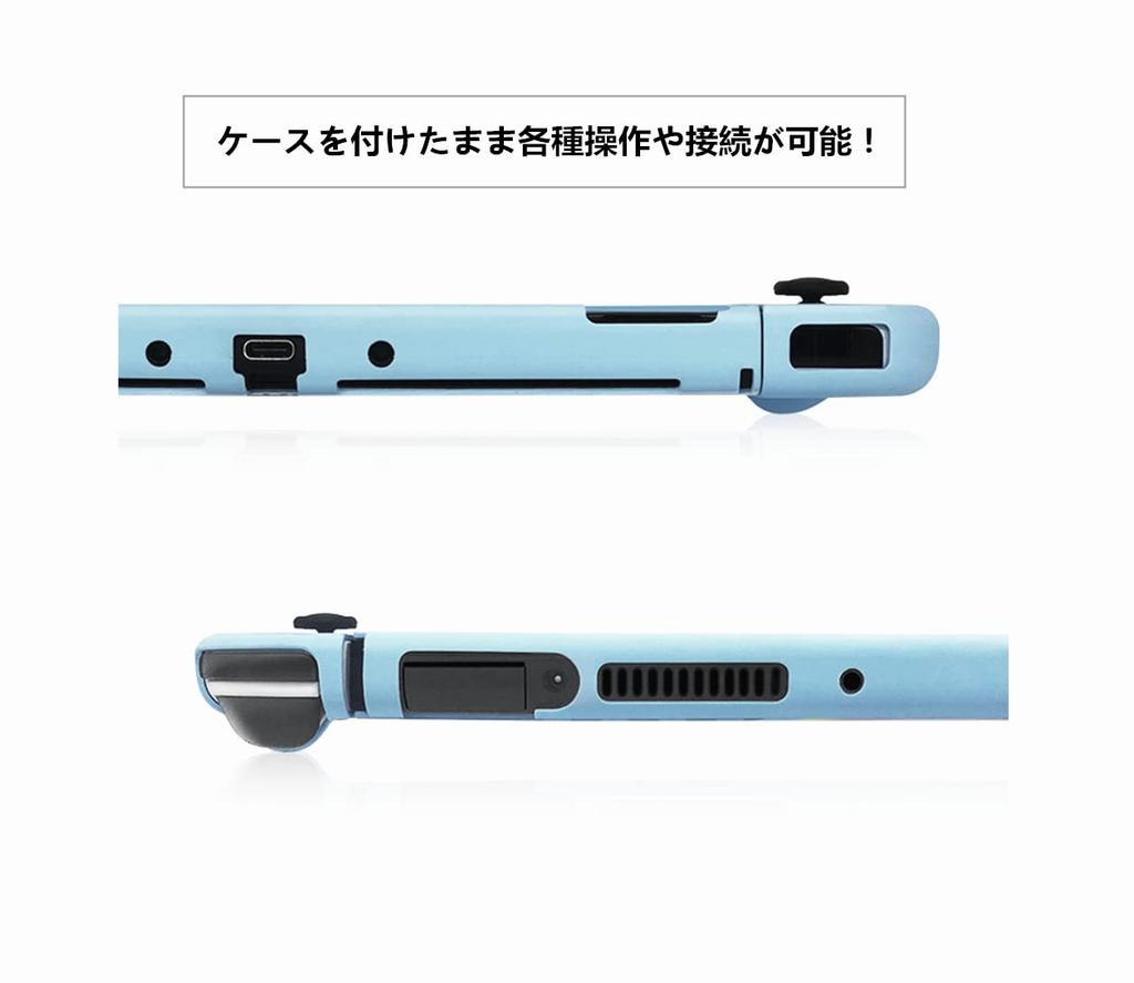 SHEAWA Switch OLED Protective Case Cute TPU Shockproof Accessory Case, Cover, (Light Blue)