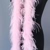 50G 2M Natural Pink Dyed Ostrich Feathers Boa Plumas for Shawl Scarf Ribbon Wedding Party Stage Sewing Dress Decoration Crafts