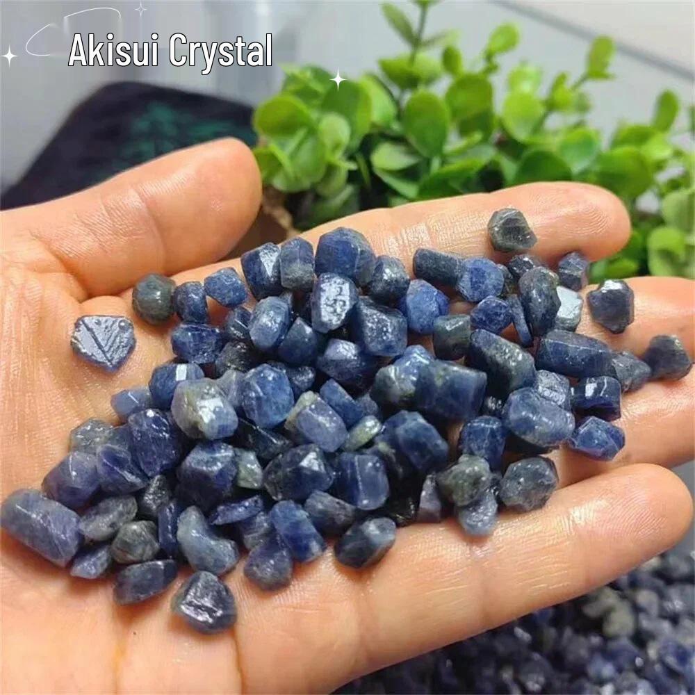 Natural Blue Sapphire Hexagonal Crushed Stone Specimen