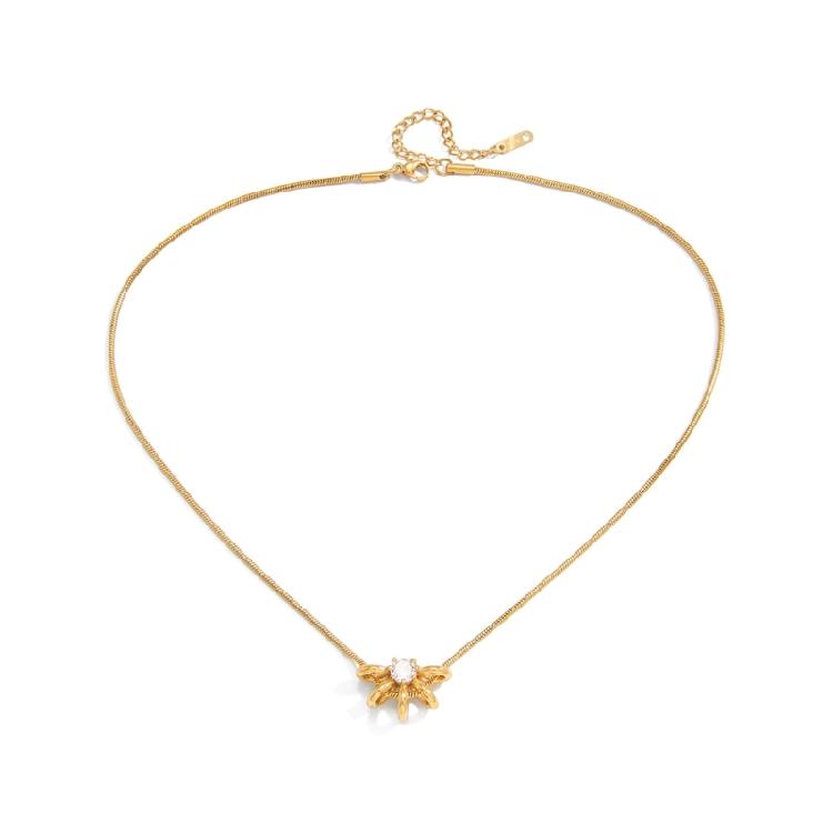 

Stylish And Simple Zircon Accented Necklace Jewelry Piece With Sturdy Stainless Steel For Long Time Wear 1