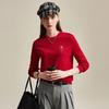 Zhaojun Women's Cashmere Round Neck Long Sleeve Sweater
