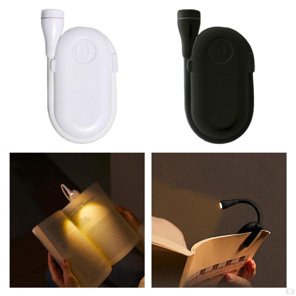 Eye Protection LED Clip on Reading Light Book USB Rechargeable 3 Brightness Lamp for