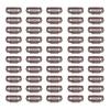 50pcs 8 Tips 8 Teeth Snap Comb Wig Clips Stainless Steel Snap Clips with Rubber Hair Grips for Hair Extension Wigs Brown