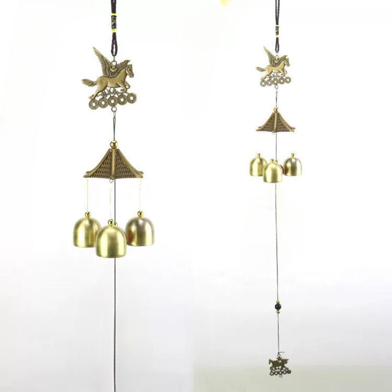 Home Decoration Craft Retro Horse Metal Wind Chimes Garden Yard Bells Windchimes Outdoor Room Hanging Decoration