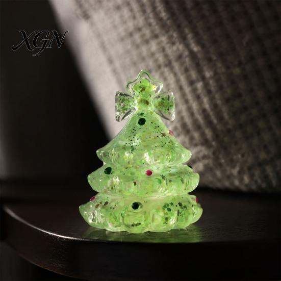 Relaxation Toys for Travel Christmas Tree Stress Ball, Soft TPR Squeeze Toy Relief, Glow Relief Adults in Dark Hand Fidget Sensory Toy, Holiday