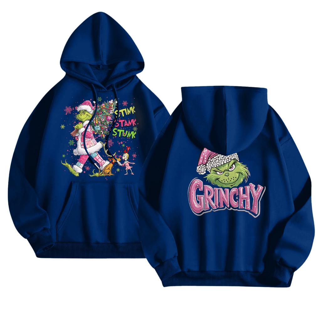 Women's Fashionable Casual Long-Sleeved Hooded Printed Sweatshirt