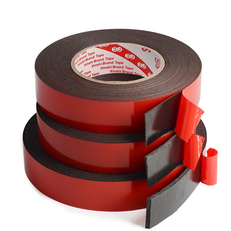 Strong Adhesive Black Foam Double-Sided Tape for Nameplates, Doors, Windows, Metal Bonding, Sealing, and Shock Absorption