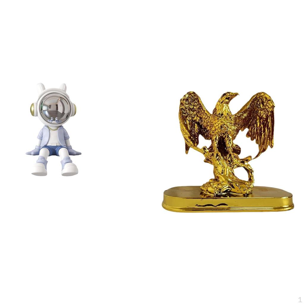 Astronaut Sculpture Modern Nordic Figurine Decorative Resin Statue for Bookshelf Desk Living Room
