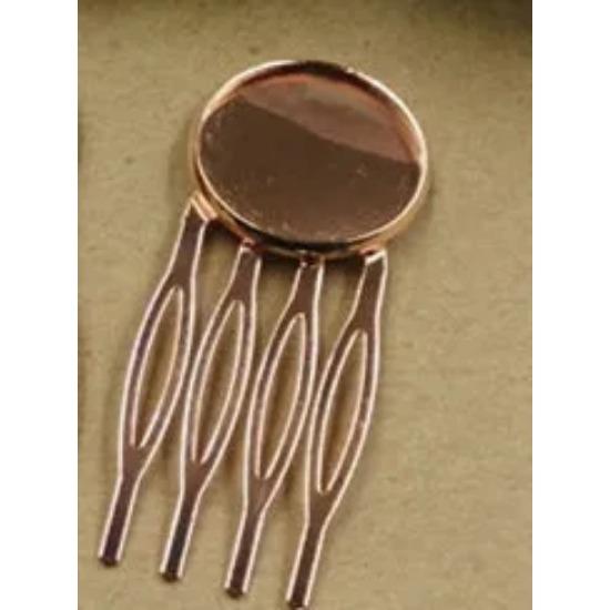 REGELIN 10 Stück 4 Zähne Vintage Haarschmuck Fassungen Cabochon Basis Rohling Lünetten Tabletts für 20mm Cabochon Cameo DIY Haarnadeln