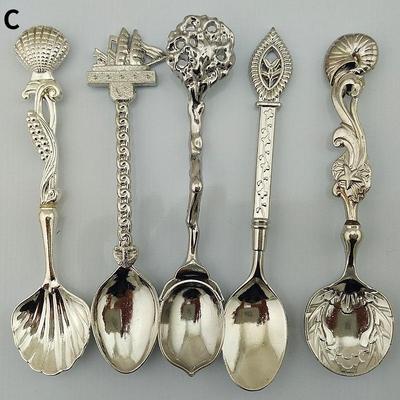 5Pcs/set High Quality Creative Retro Coffee Spoons Stainless Steel Gifts Vintage Kits