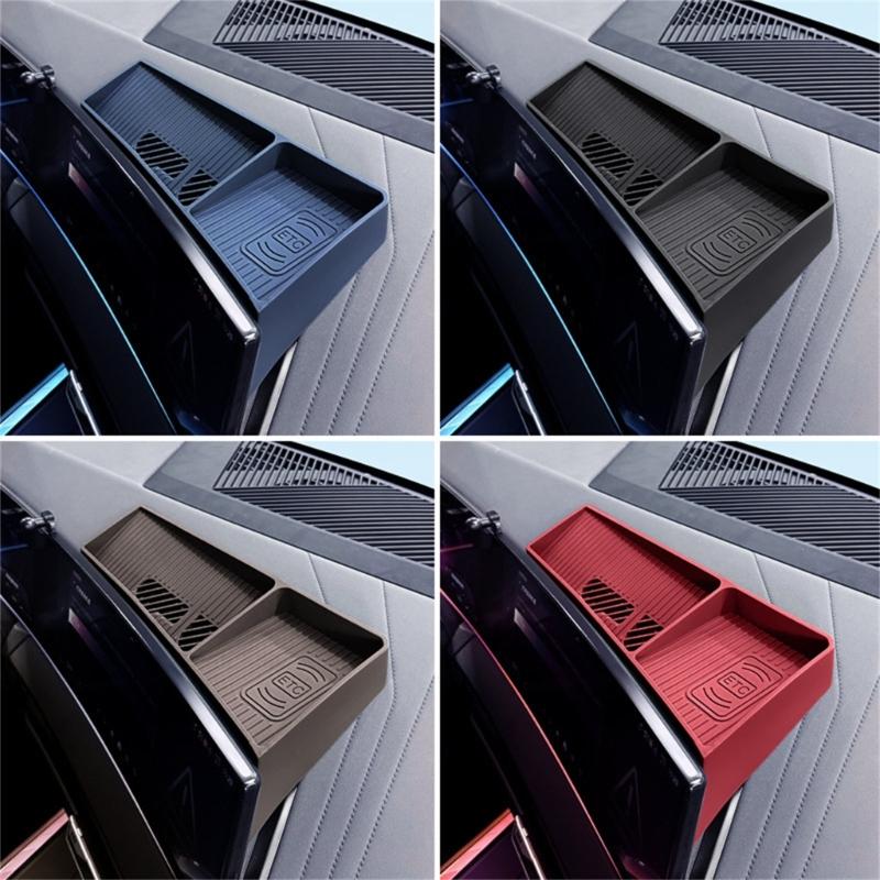 Universal Flexible Silicone Storage Organizers Tray Nonslip Shockproof Design Food Grade Materials Interior Accessories