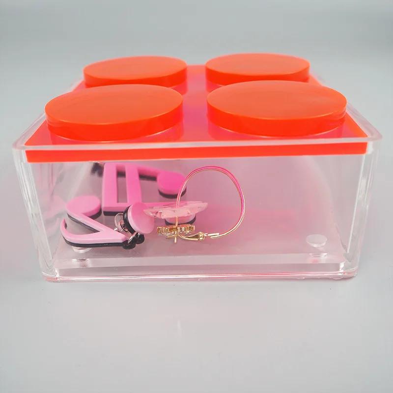 Multi-layer Stacked Square Storage Box Crystal Clear Epoxy Resin Mold Silicone Mirror Jewelry Box DIY Material Packaging