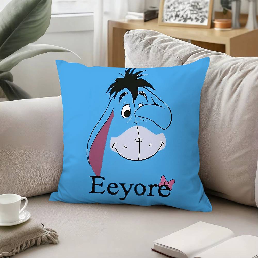 Cartoon E-Eeyore Pillow Case Pattern Printed Pillowcase For Living Room Sofa Cushion Cover & Bedroom Decor