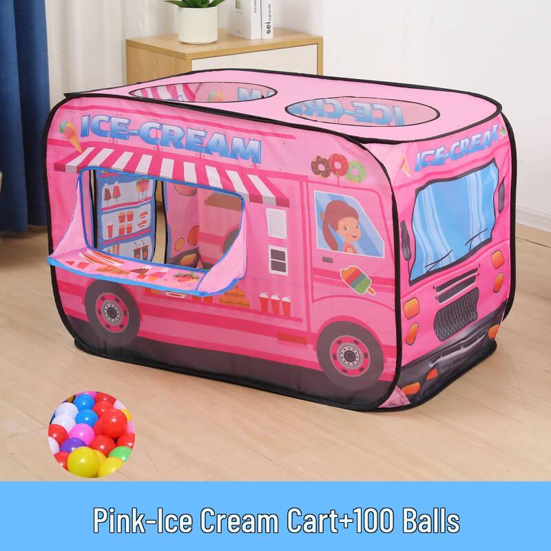 Kids' Indoor Car Tent Playhouse - Foldable Baby Pool & Play Space