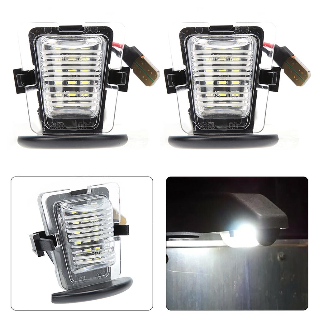 Pair of LED License Number Plate Lamp Light Fit for Jeep Wrangler JK 20072018DC12V
