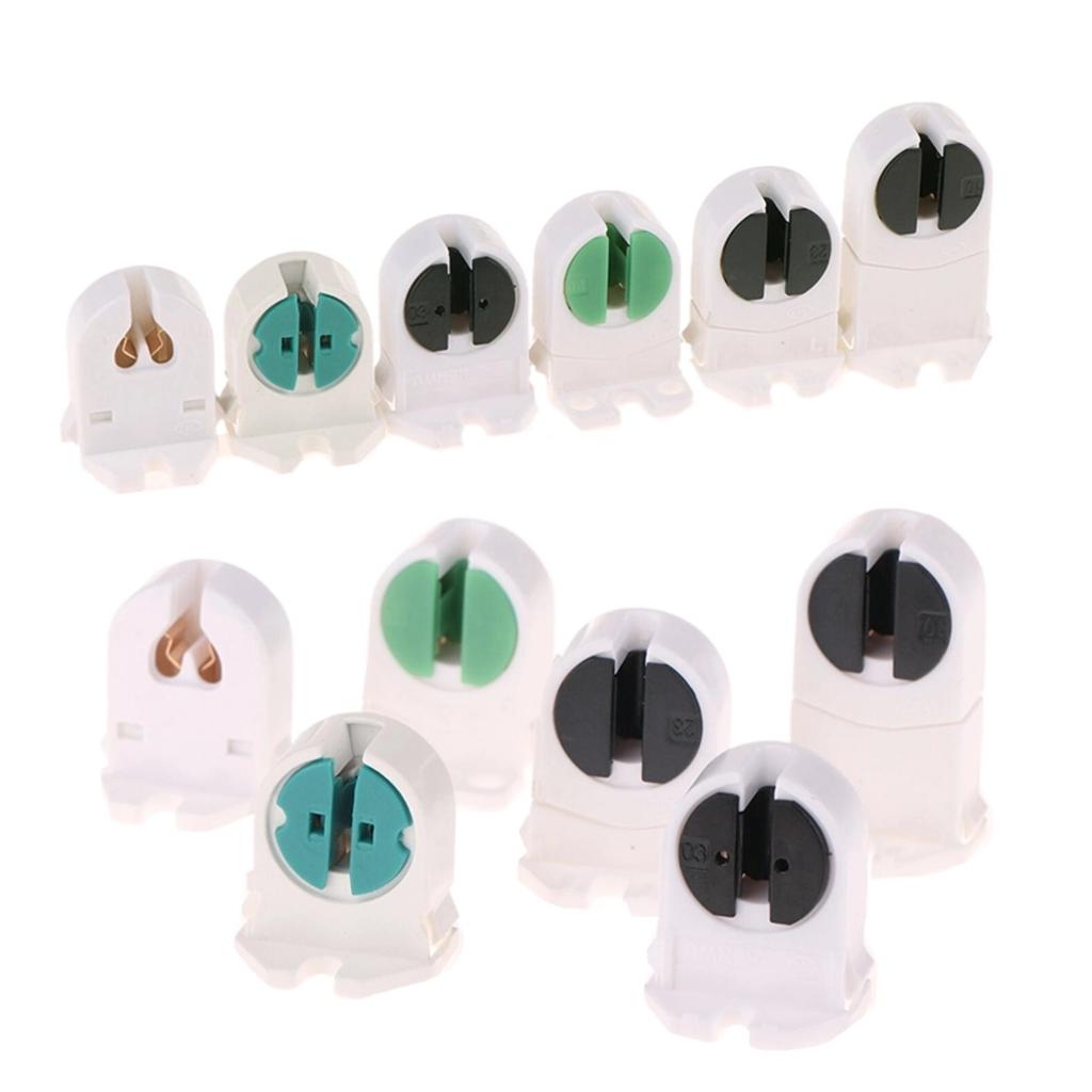 10Pcs T5 Light Holder G5 Base Non-Shunted Heat-Resistant Lamp Socket AC500V 2A For LED Fluorescent Light Tube Holder Lighting