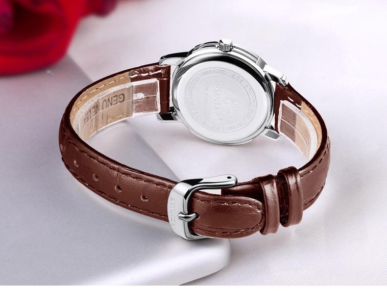 Unisex Waterproof Cowhide Strap Watch with Dual Calendar for Teens and Adults
