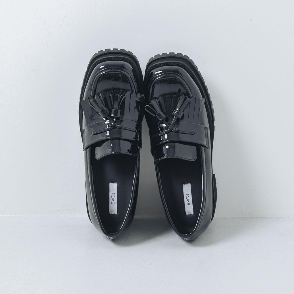 [Evol] Soft and Cushioned Quilted Tassel 6.5cm Loafers