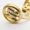 Used NINA RICCI Earring Metal 3.2g Gold Logo