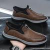 New Versatile Breathable Casual Leather Shoes for Men's Soft Sole and Soft Side, One-foot Loafers Business Casual Shoes
