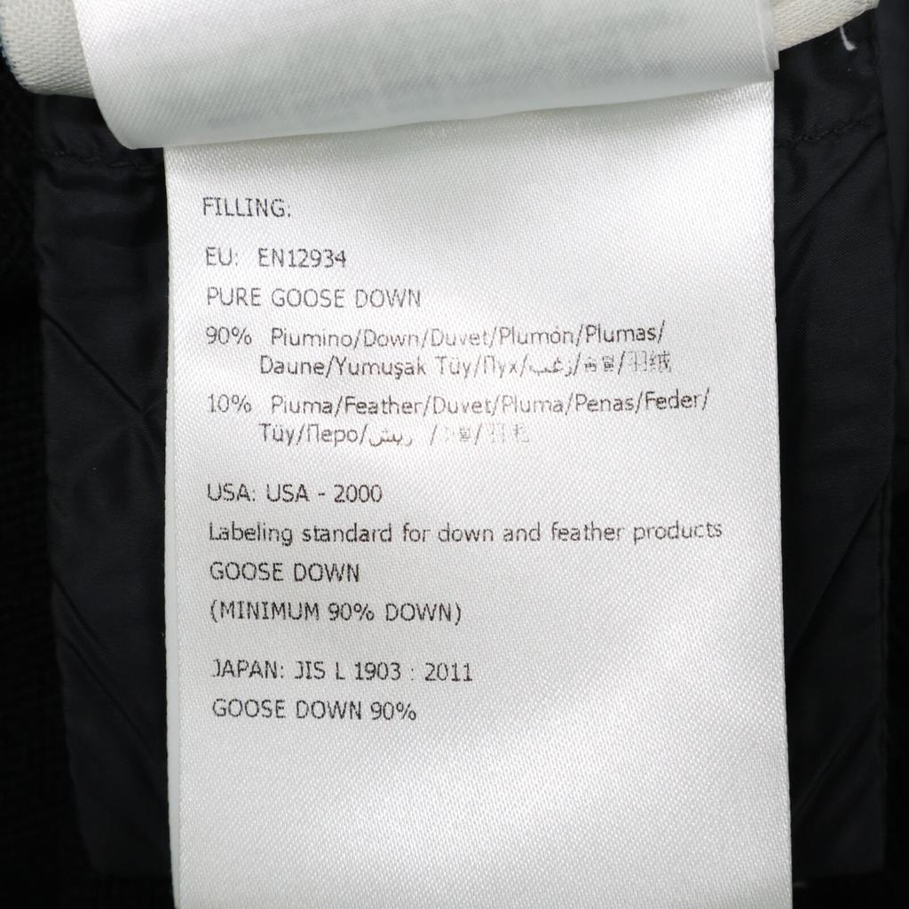 Moncler [Good Condition] D20939487700 MAGLIONE TRICOT CARDIGAN Knit X Nylon Switching Hoodie Down Blouson/ Jacket S blackUsed