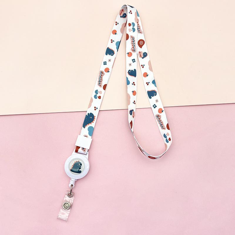 Cartoon Teleskopische Leichtziehbare Schnalle Lanyard Studenten Anti-Verlust Kartenhalter Halsband Langes Seil Arbeits Namensschild Namensschild Lanyard