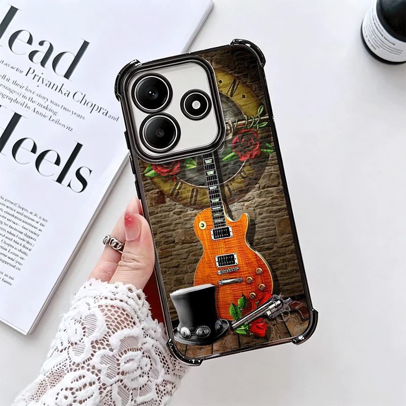 Band G-Guns N R-Roses Plating Phone Case For Xiaomi Redmi Note 14 15 Pro Plus 13 12 11 11S 11T 10 9S 9 5G Anti-Fall Airabag Cove