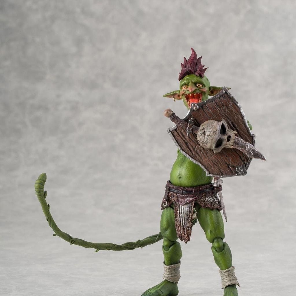 Hopdo Toys Goblin Mohawk Hairstyle Action Figure 1/12 Scale Fully Articulated Collectible Fantasy Creature 14Cm Toy Hobby Gifts